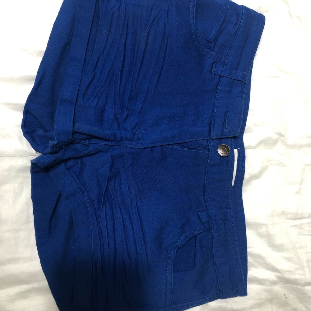 Blue short shorts
